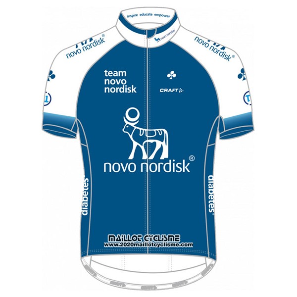 2017 Maillot Ciclismo Novo Nordisk Bleu Manches Courtes et Cuissard